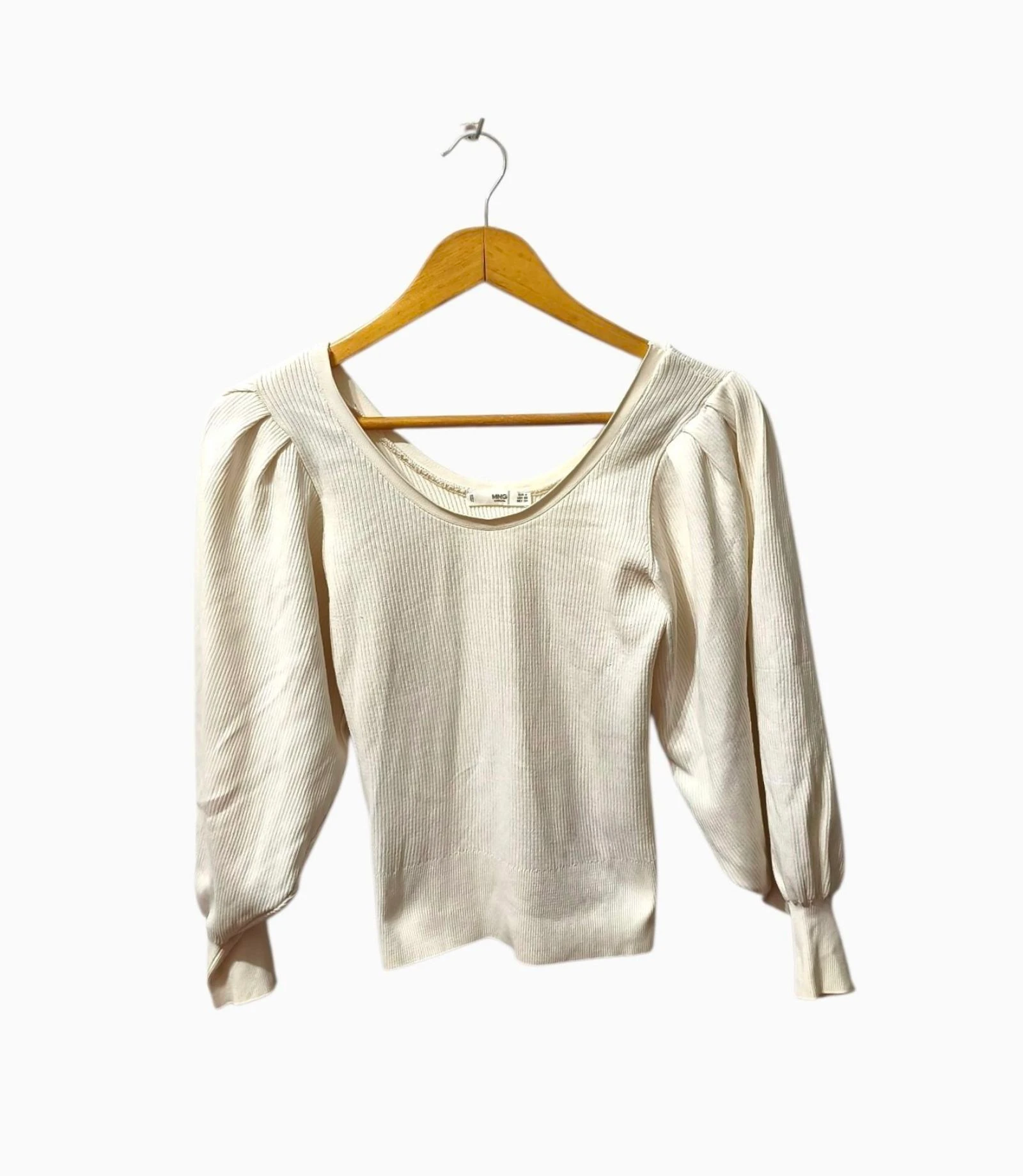 Camiseta manga larga blanca Mango mujer Talla S